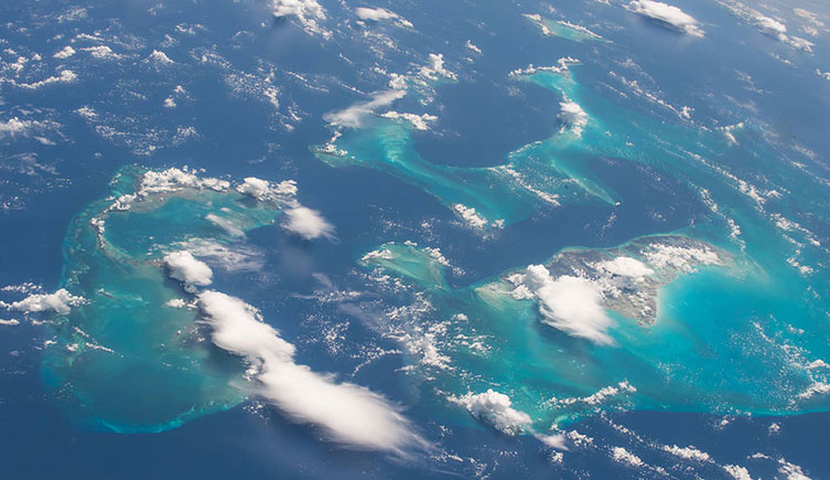 View of the Bahamas from the International Space Station